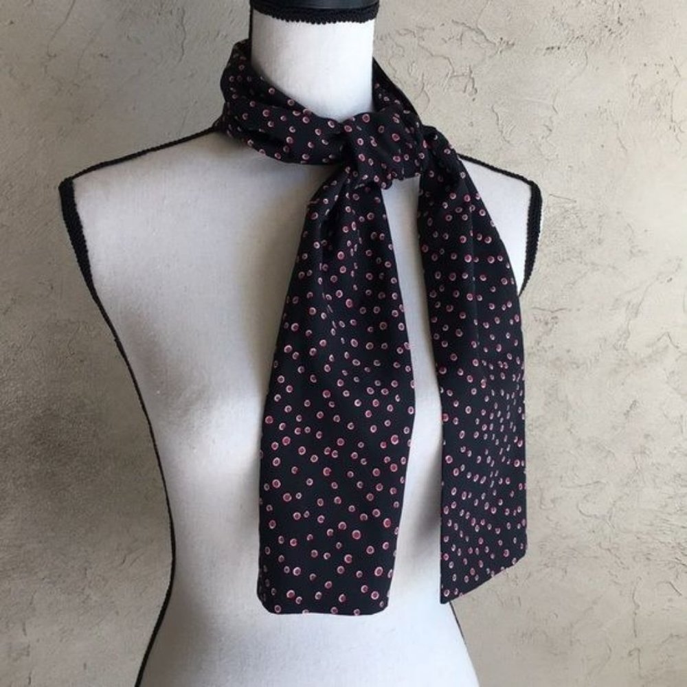 Black Polka Dot Neck Scarf